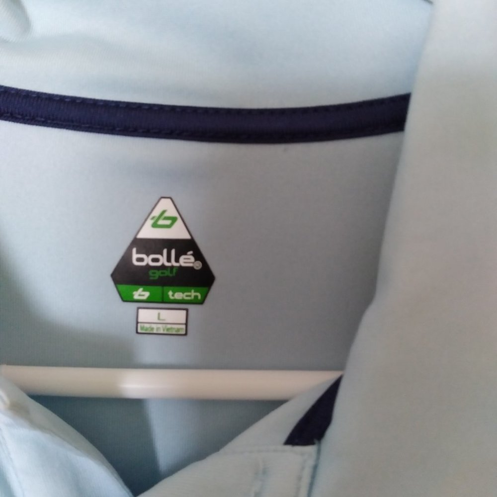 Bolle Golf Men's Large Short Sleeve Blue Golf Polo Shirt - Picture 7 of 7